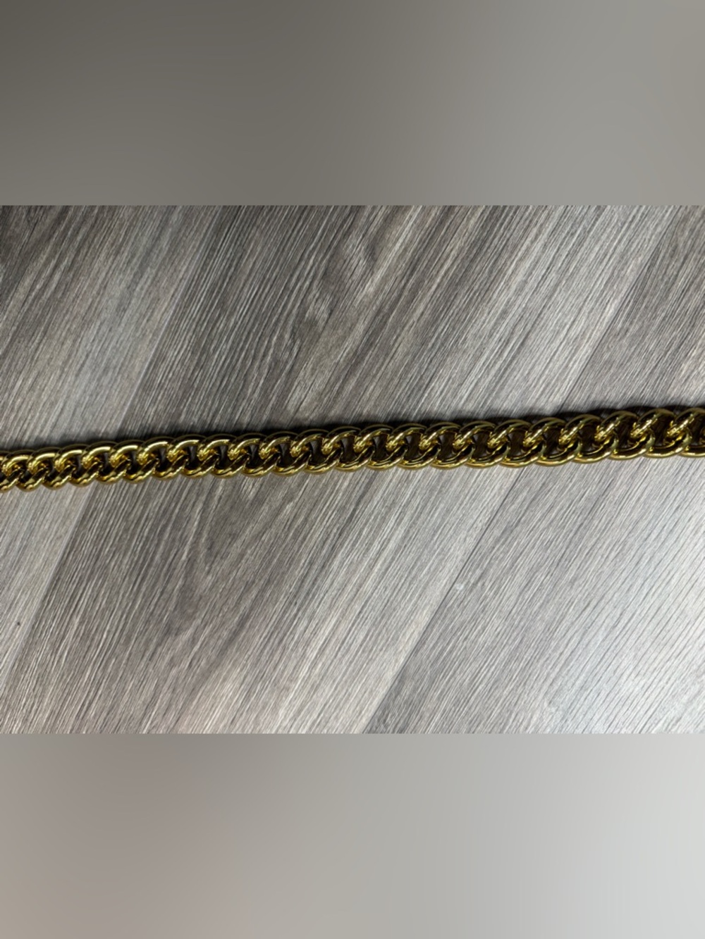 Banana Republic Gold Chain And Black Leather Belt XS Y2K Statement Belt - Picture 2 of 10